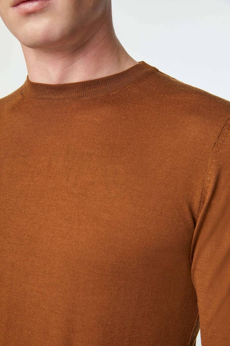 Lubiam Maglia girocollo leggera marrone bruciato Maglia girocollo leggera marrone bruciato Trasporto libero internazionale