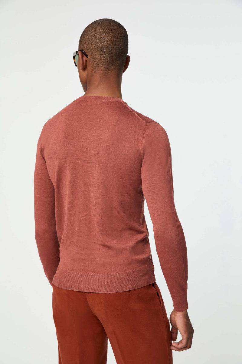 Lubiam Maglia girocollo leggera ruggine Maglia girocollo leggera ruggine Officina