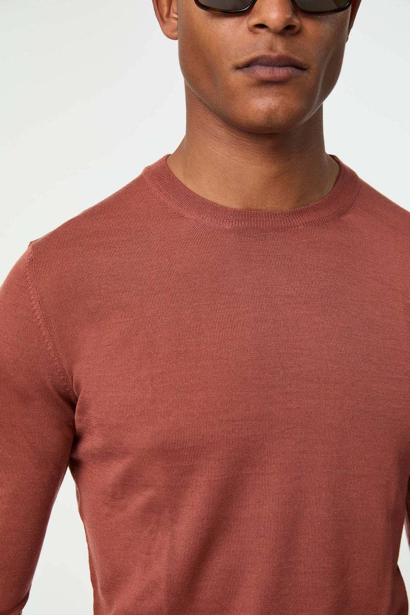 Lubiam Maglia girocollo leggera ruggine Maglia girocollo leggera ruggine Officina