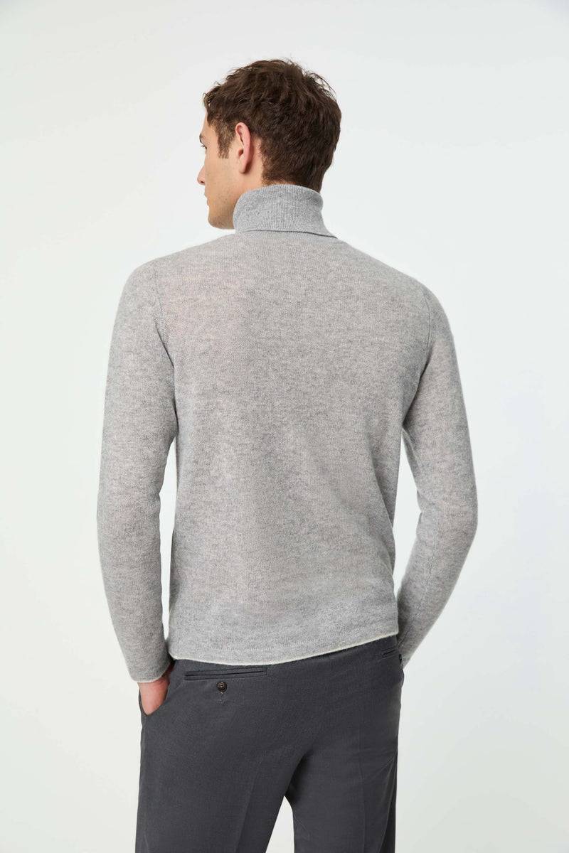 Lubiam Maglia dolcevita grigio melange in cashmere Maglia dolcevita grigio melange in cashmere In Linea