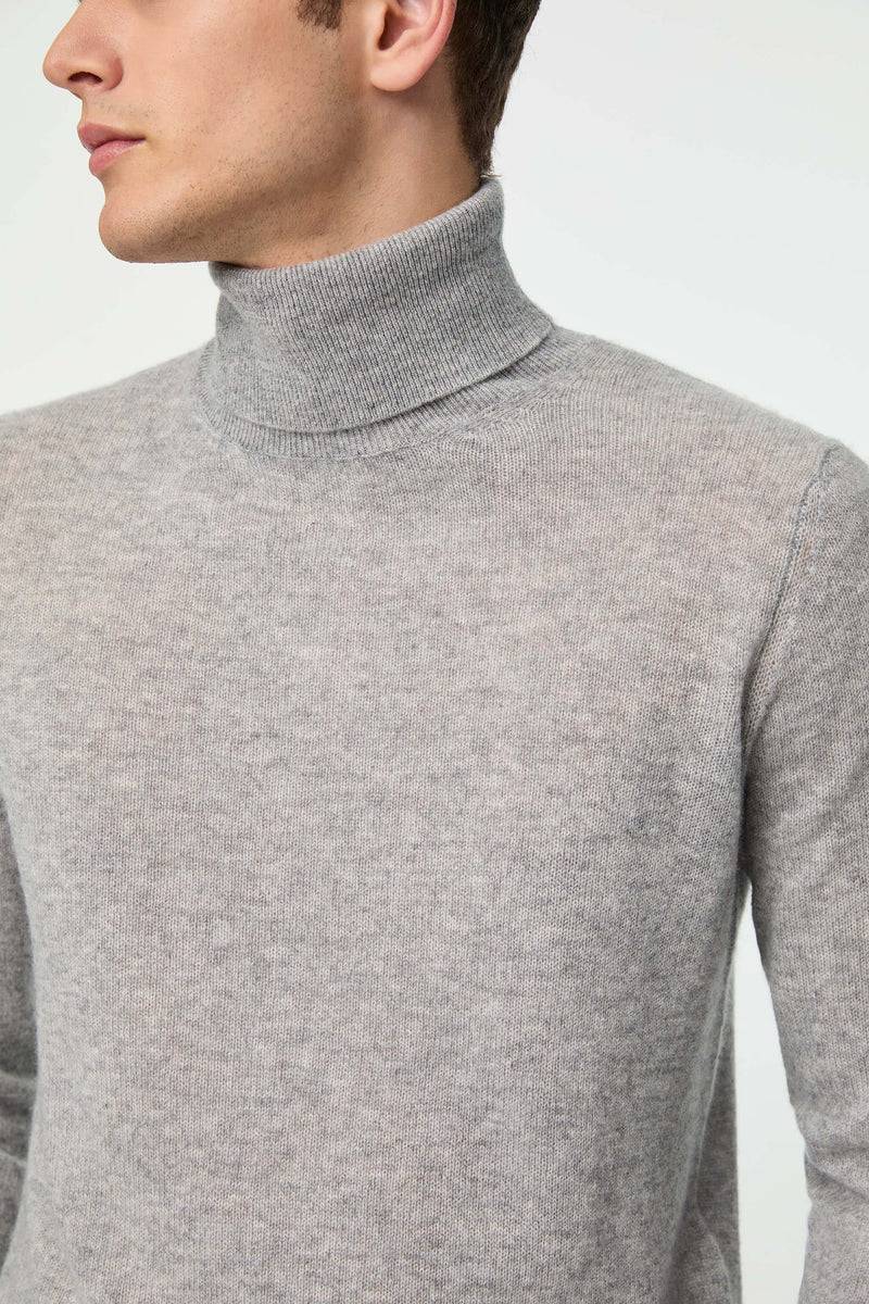 Lubiam Maglia dolcevita grigio melange in cashmere Maglia dolcevita grigio melange in cashmere In Linea