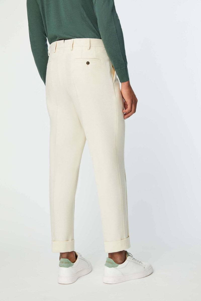 Lubiam Pantalone MILES bianco avorio Pantalone MILES bianco avorio Online