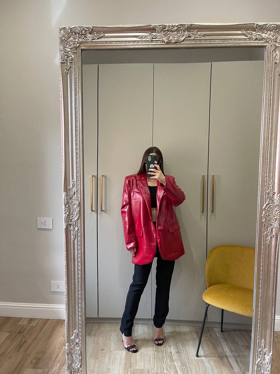 Lovely Sisters Giacca in vinile rossa Online