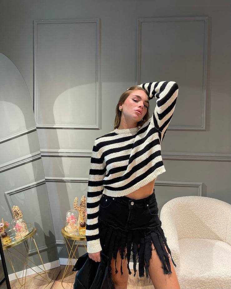 Lovely Sisters Maglia a righe in filo Vendita Economica