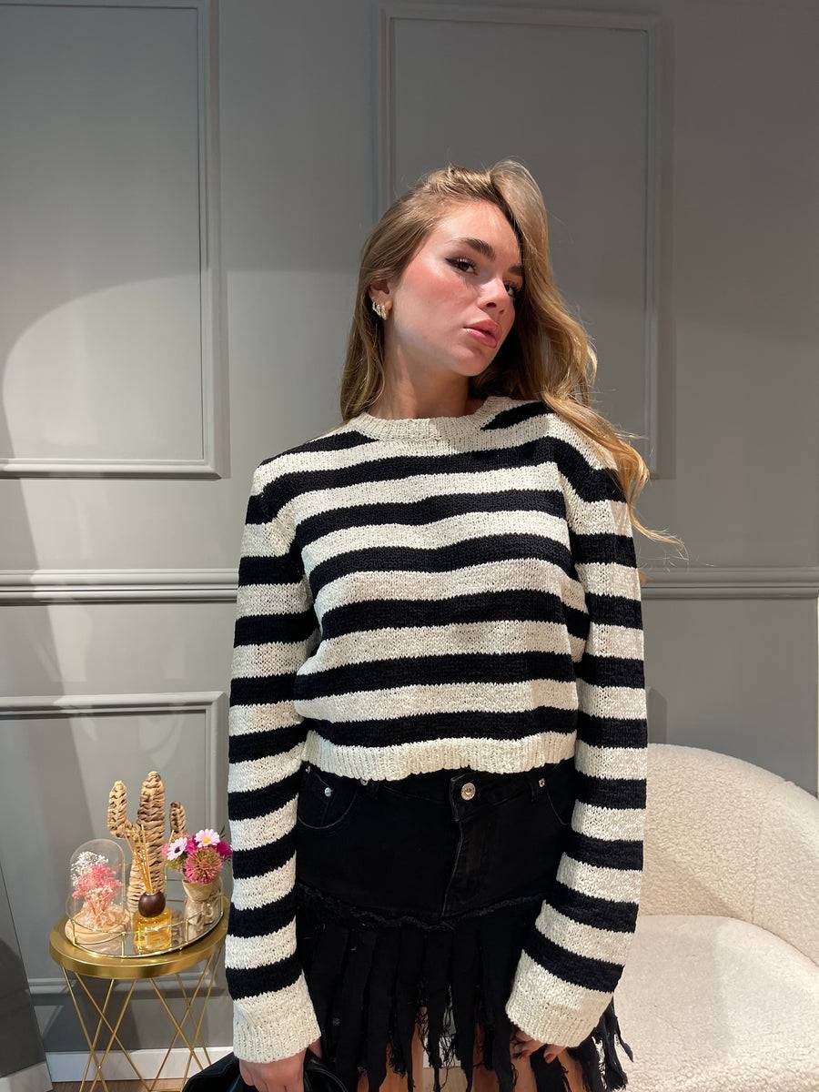 Lovely Sisters Maglia a righe in filo Vendita Economica