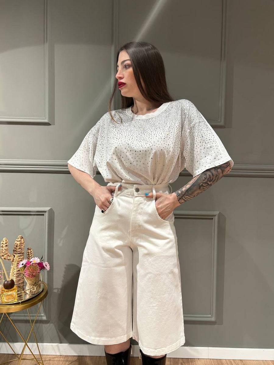Lovely Sisters Bermuda Bianco In Saldo