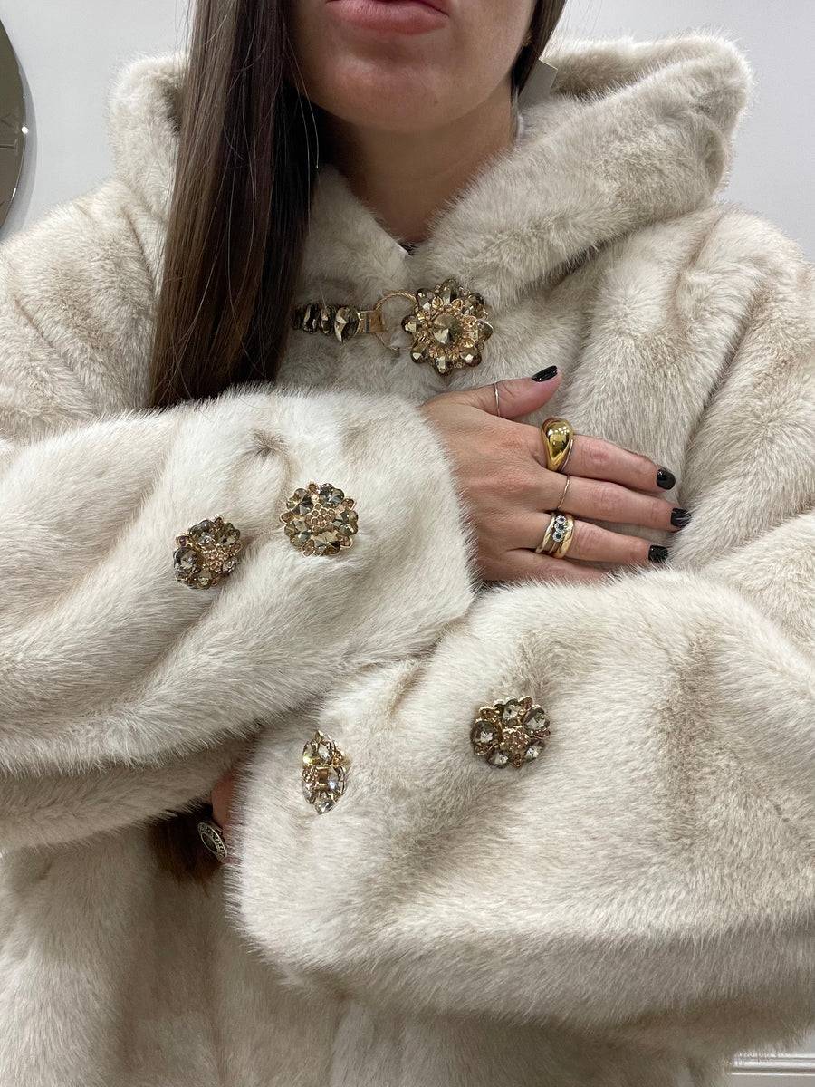 Lovely Sisters Pelliccia Morgana Beige Nuova