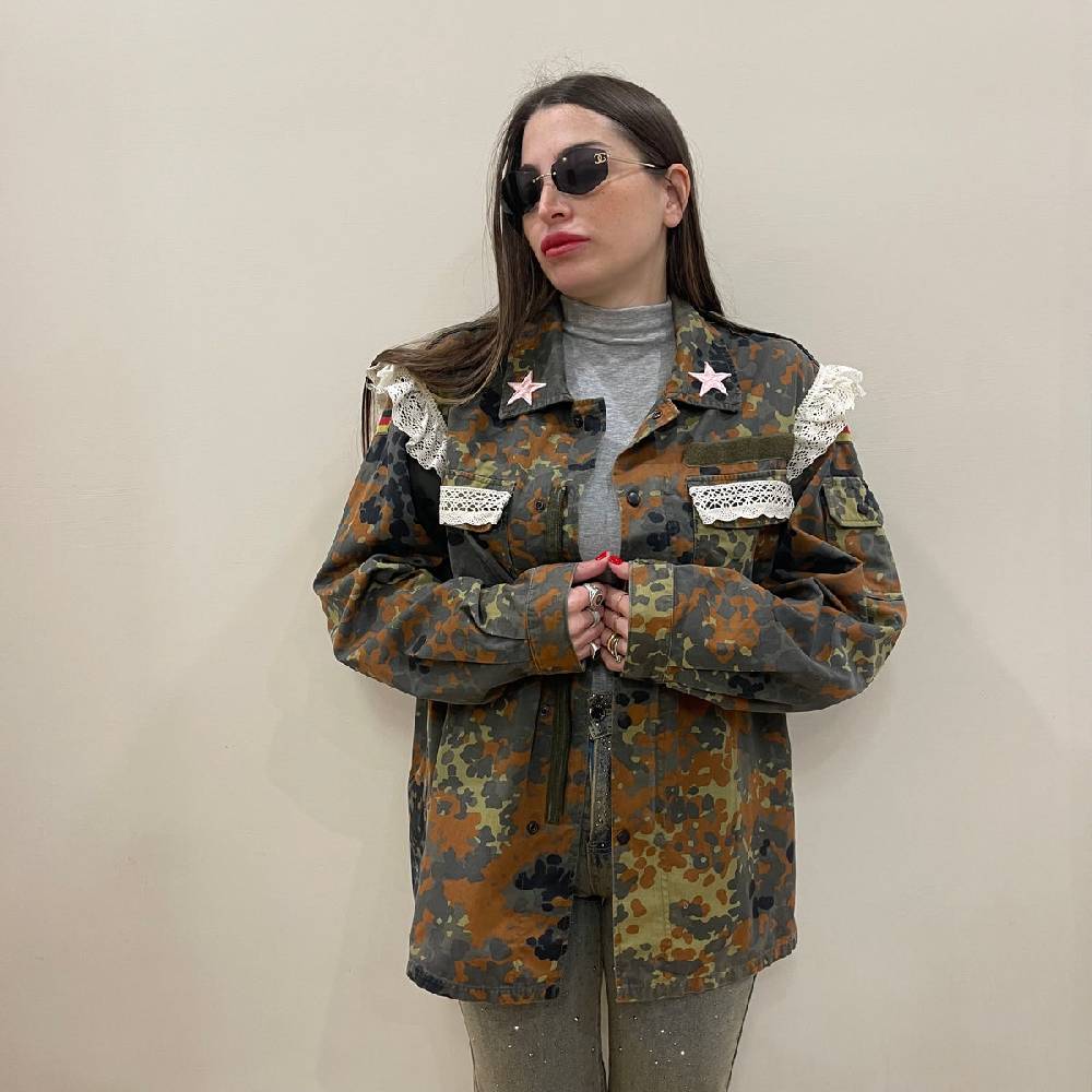 Lovely Sisters Camicia costumizzata camouflage Consegna Veloce