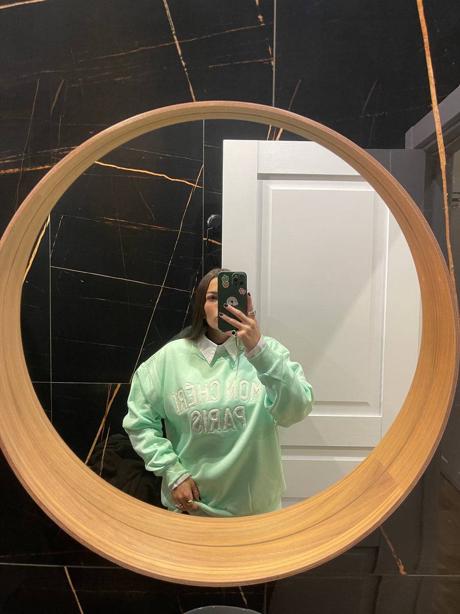 Lovely Sisters Felpa Mon Cheri verde acqua Flash Sale