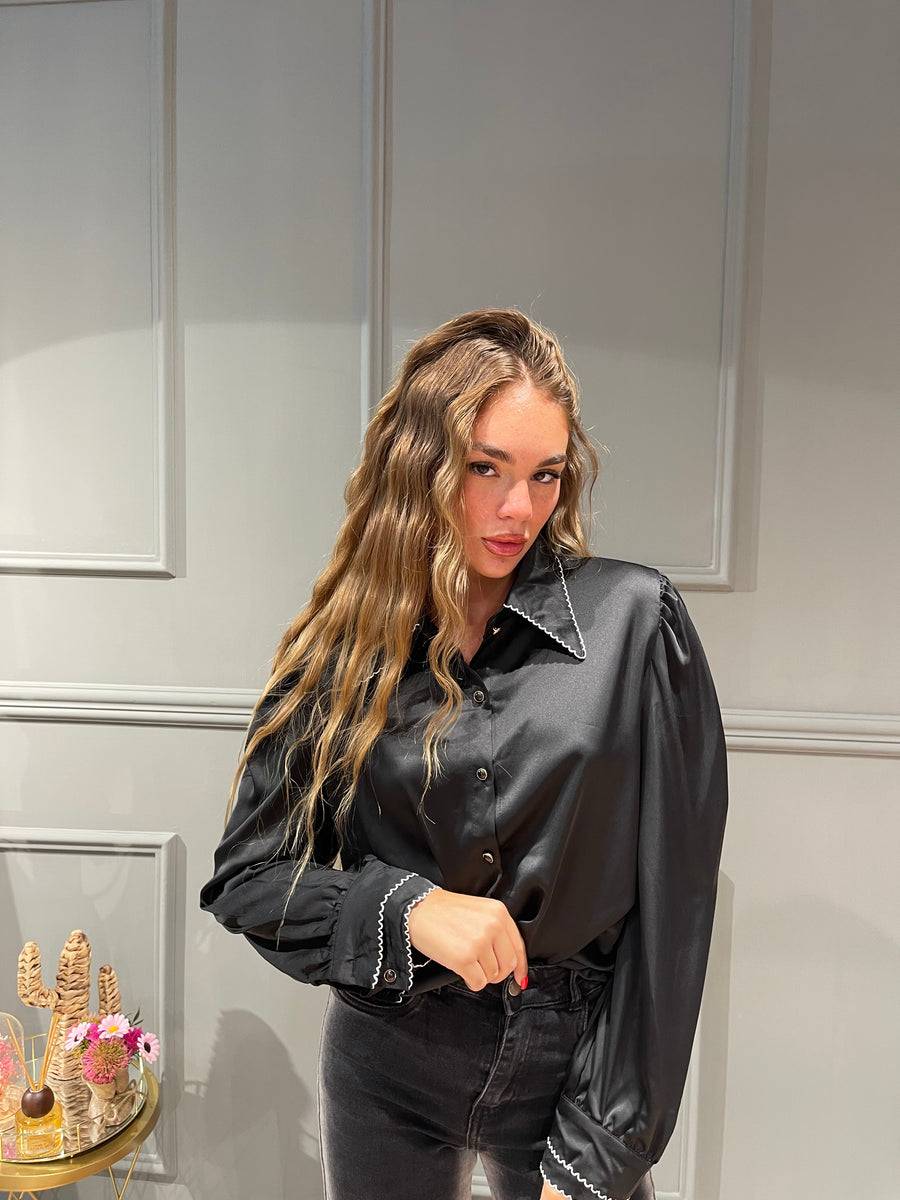 Lovely Sisters Camicia chic nera Nuova