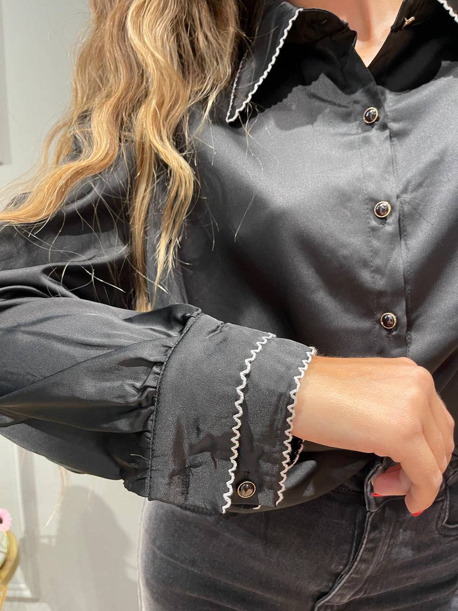 Lovely Sisters Camicia chic nera Nuova