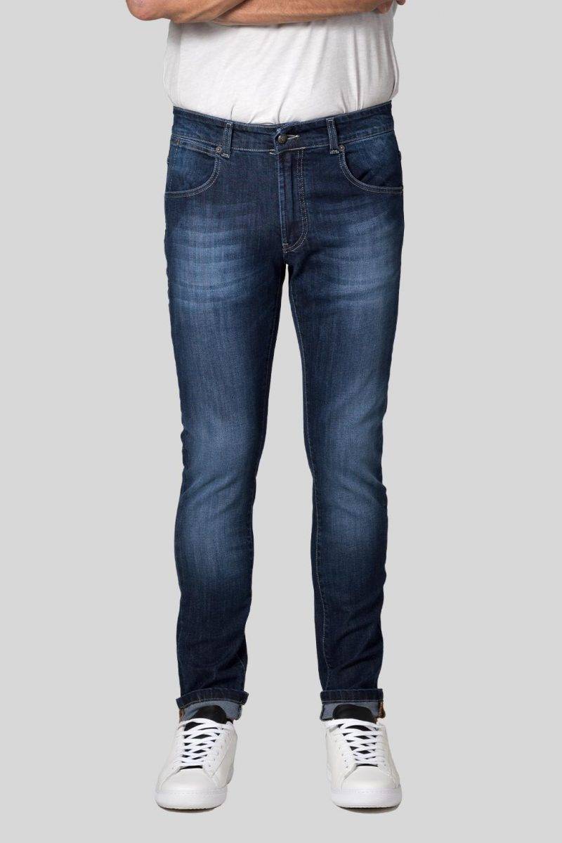 Luca Bertelli Jeans stone washed scuro Outlet