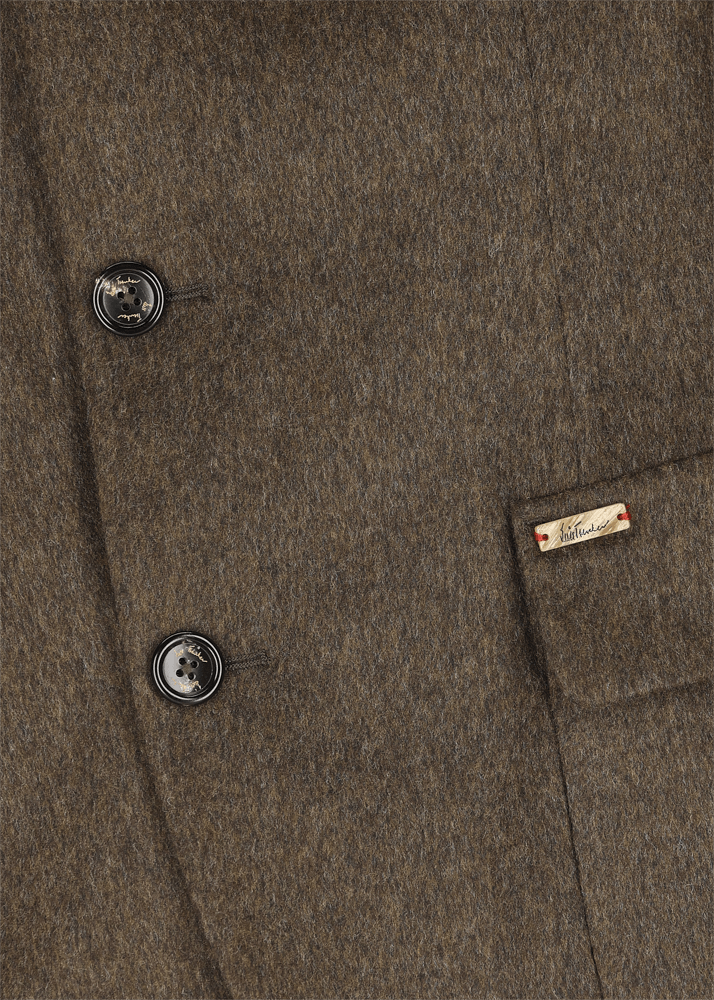 Luis Trenker Blazer in loden con colletto alla coreana Lusandro In Vendita