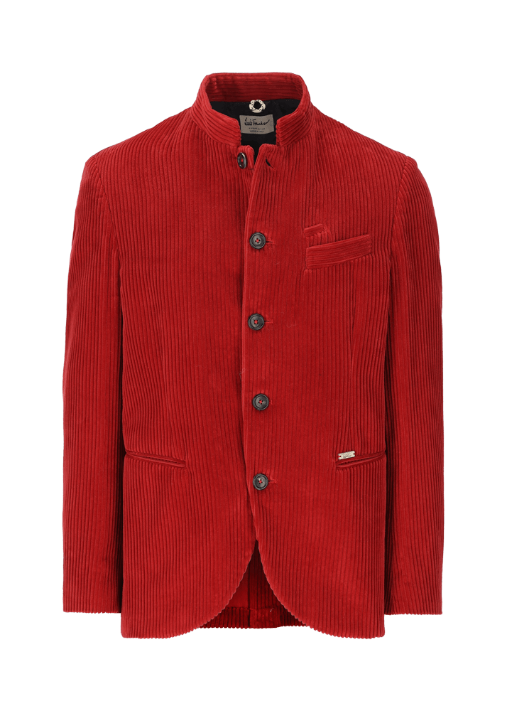 Luis Trenker Blazer in velluto a coste con colletto alla coreana Lusandretto Saldi