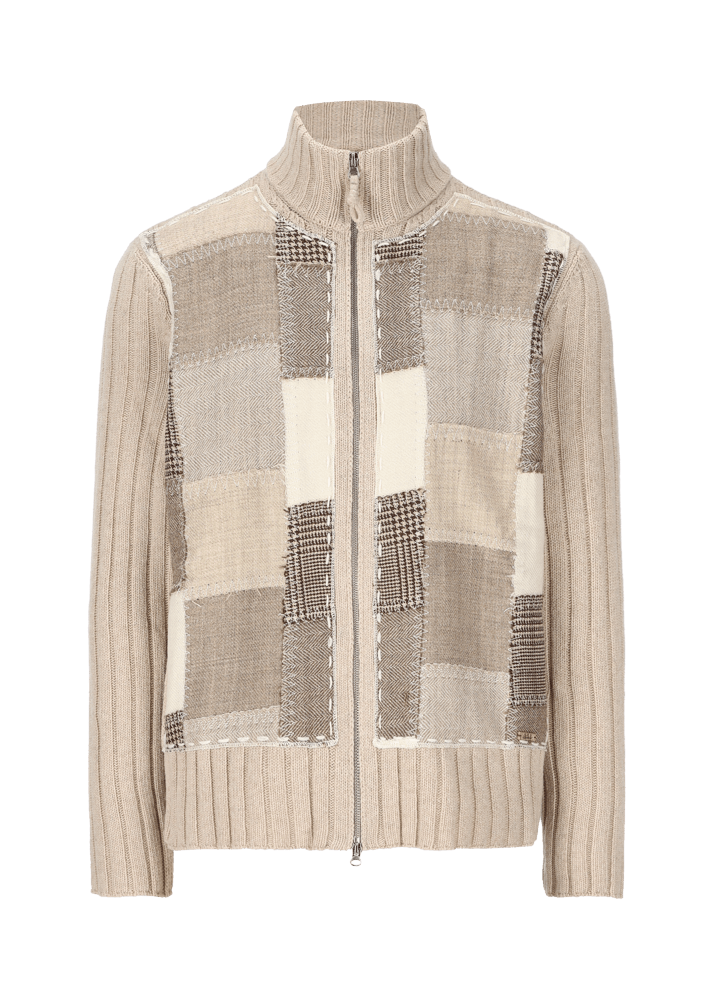 Luis Trenker Cardigan con patchwork sulla parte anteriore Luwilli Vendita Calda