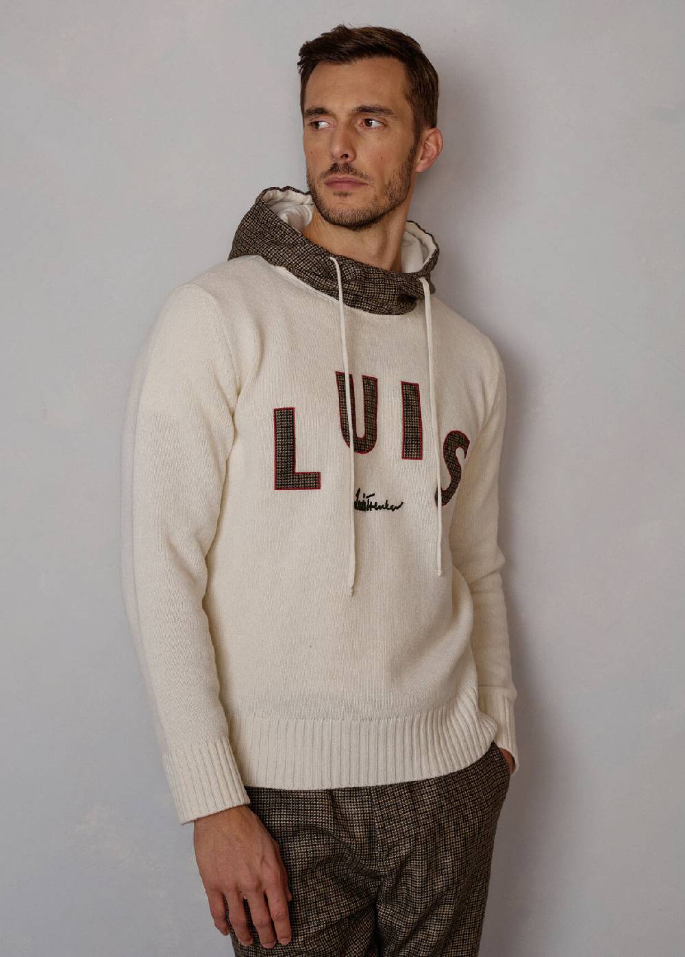 Luis Trenker Pullover lavorato a maglia con cappuccio Luwilfried In Linea