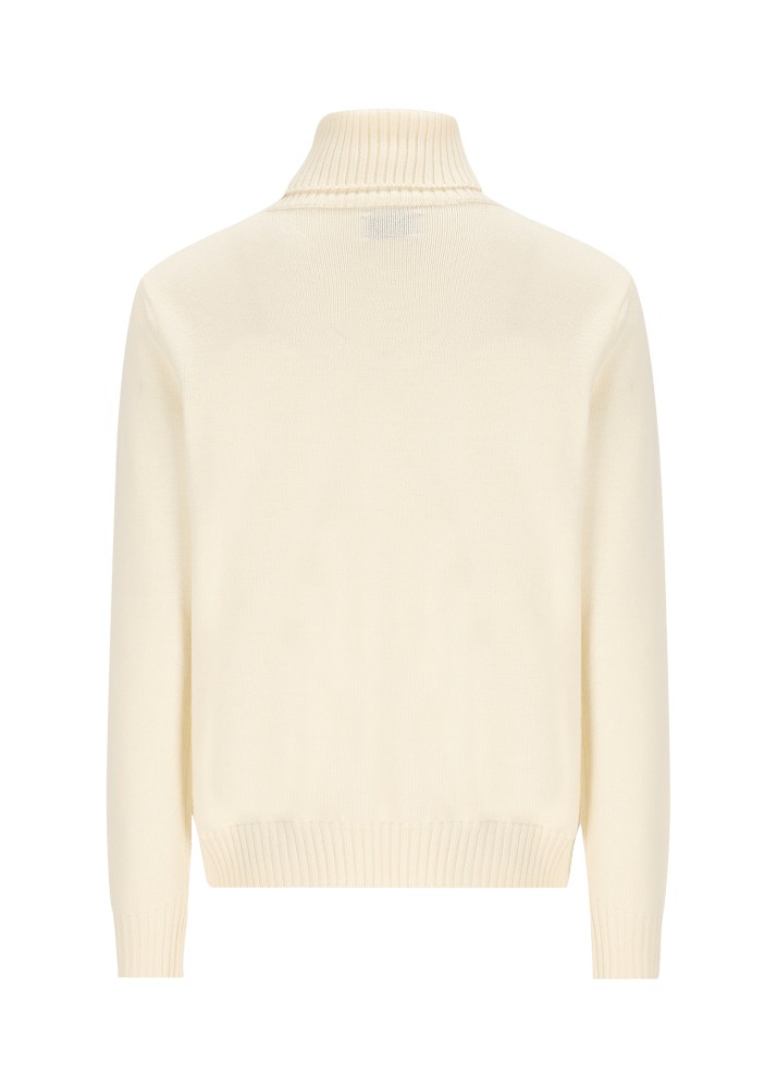 Luis Trenker Pullover a collo alto in lana merino Luwalbert Nuovo