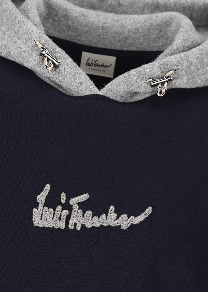 Luis Trenker Pullover con cappuccio e logo Luphilipp Qualità