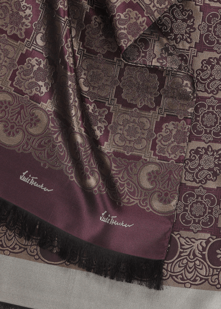 Luis Trenker Sciarpa in seta jacquard modello Lufranzi In Vendita