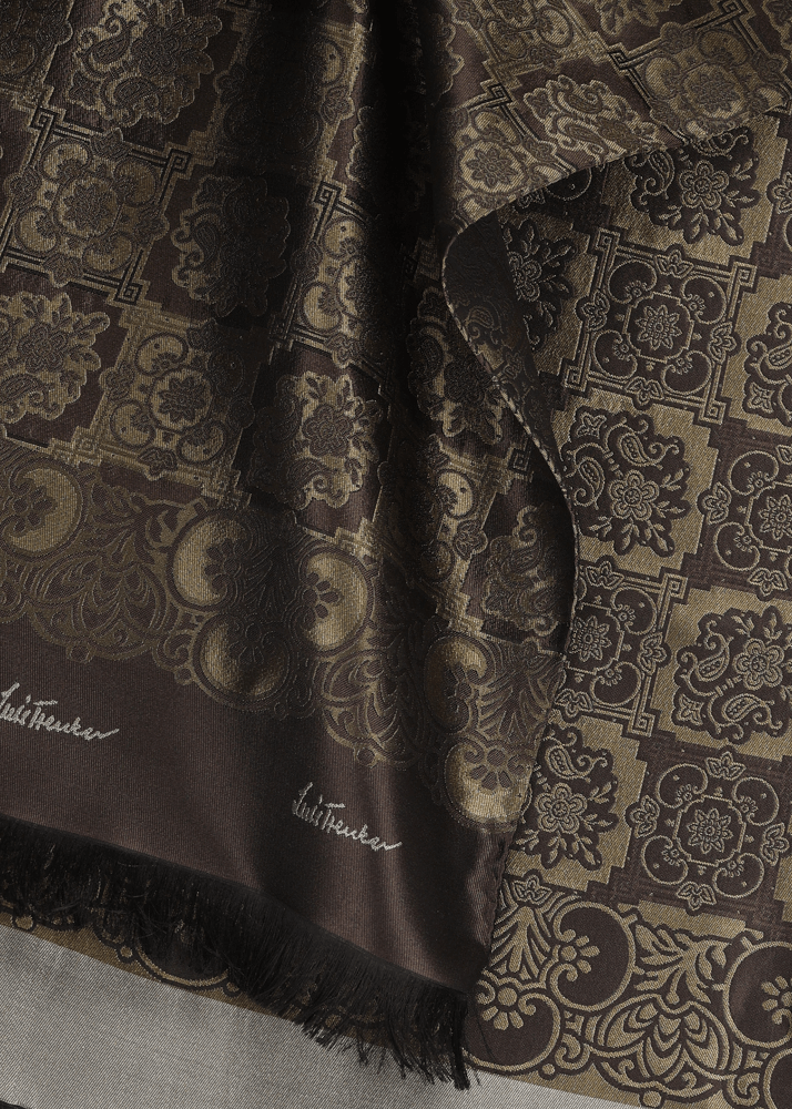 Luis Trenker Sciarpa in seta jacquard modello Lufranzi Saldi