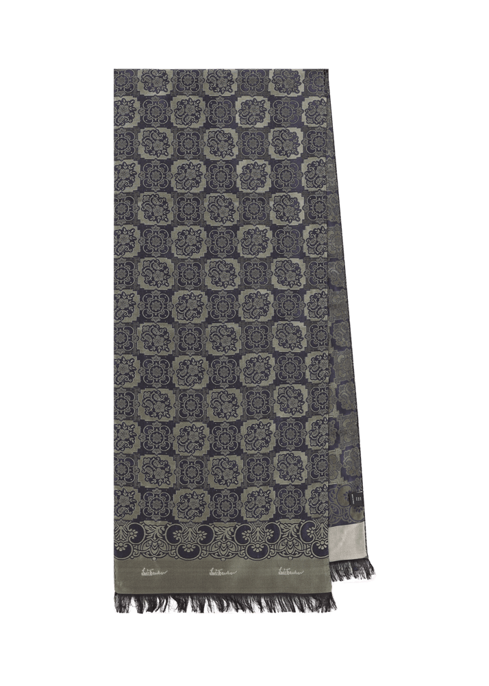 Luis Trenker Sciarpa in seta jacquard modello Lufranzi Offerte