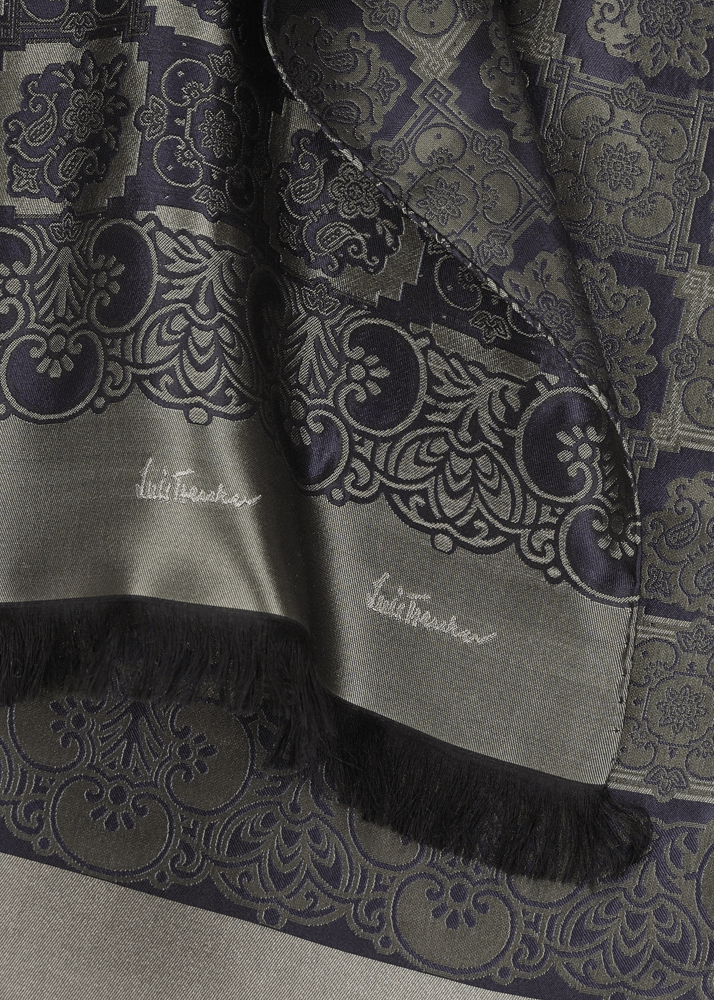 Luis Trenker Sciarpa in seta jacquard modello Lufranzi Offerte