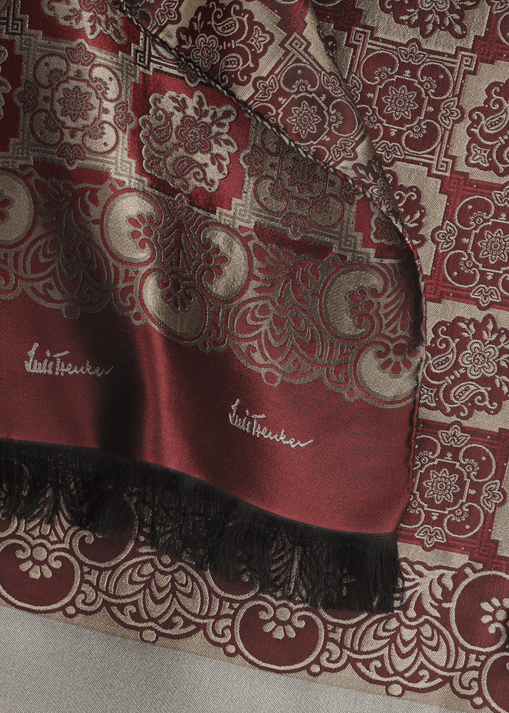 Luis Trenker Sciarpa in seta jacquard modello Lufranzi Hotsell