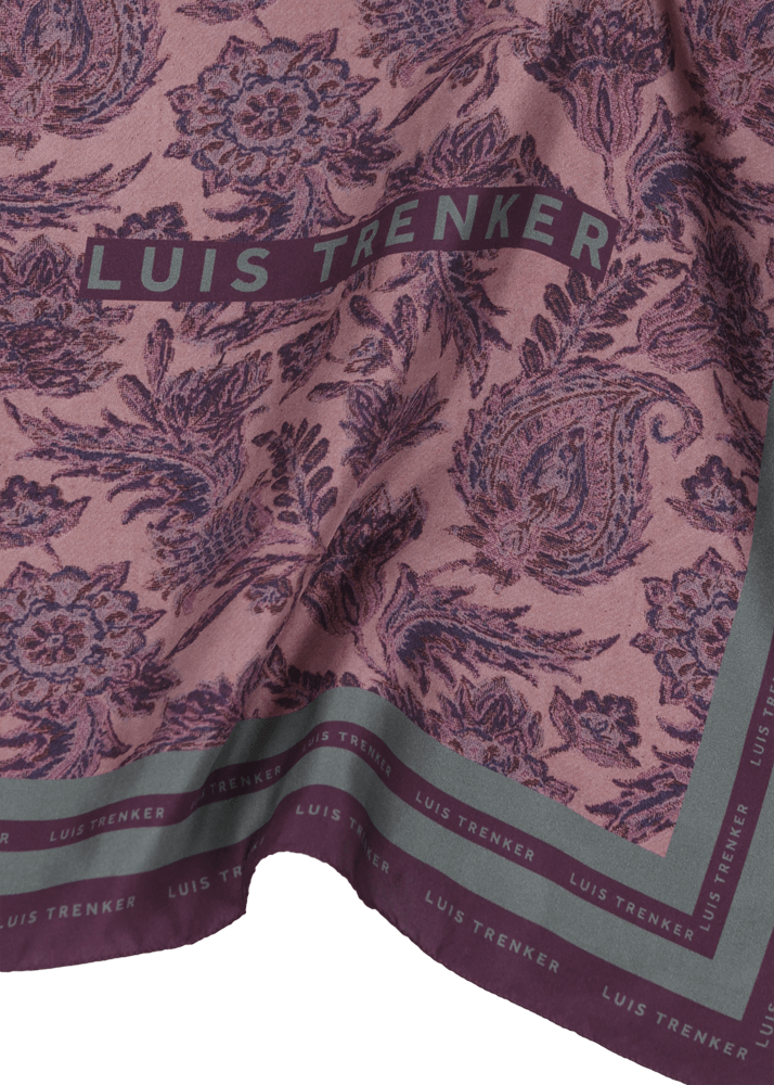Luis Trenker Foulard di seta con motivo floreale Lufrancara Vendita Calda