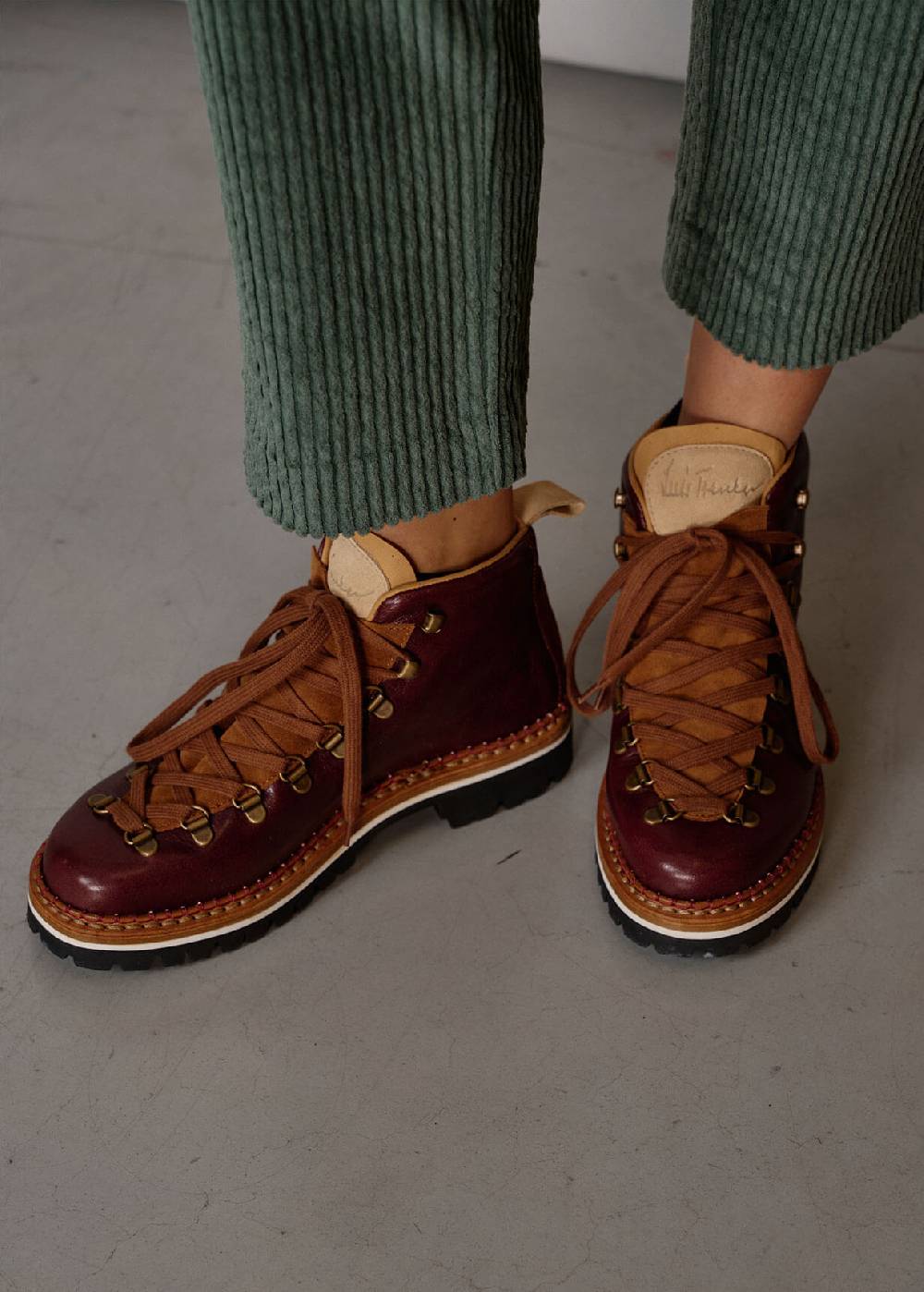 Luis Trenker Scarpa alta stringata in pelle modello Lupaolina In Saldo