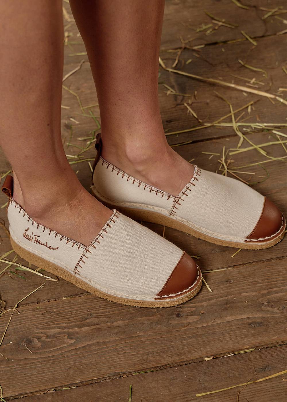 Luis Trenker Espadrillas in tela e pelle modello Ludrespa Consegna Veloce