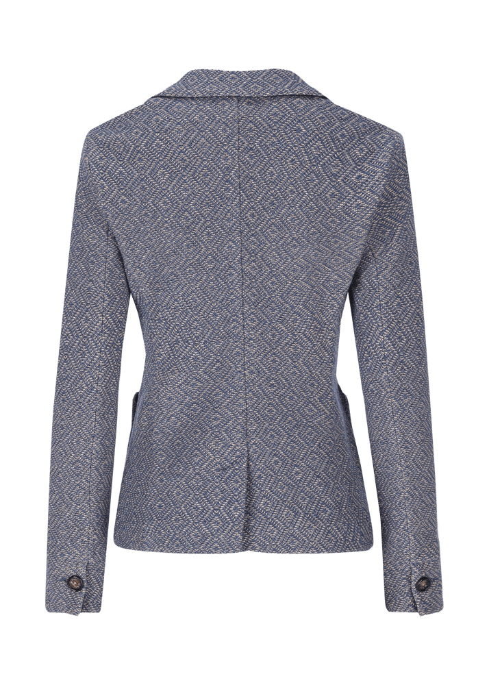 Luis Trenker Blazer in jersey con motivo Lurosella Offerte