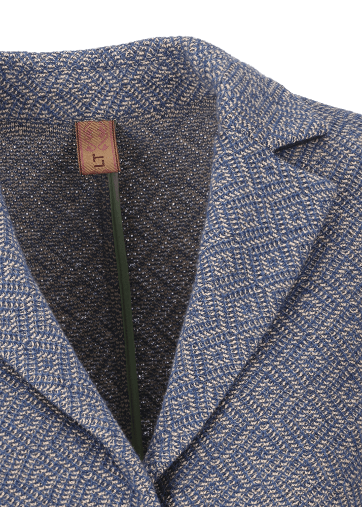 Luis Trenker Blazer in jersey con motivo Lurosella Offerte