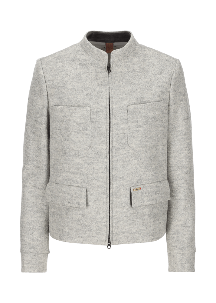Luis Trenker Blazer in lana follata con cerniera Luanita Vendita Economica
