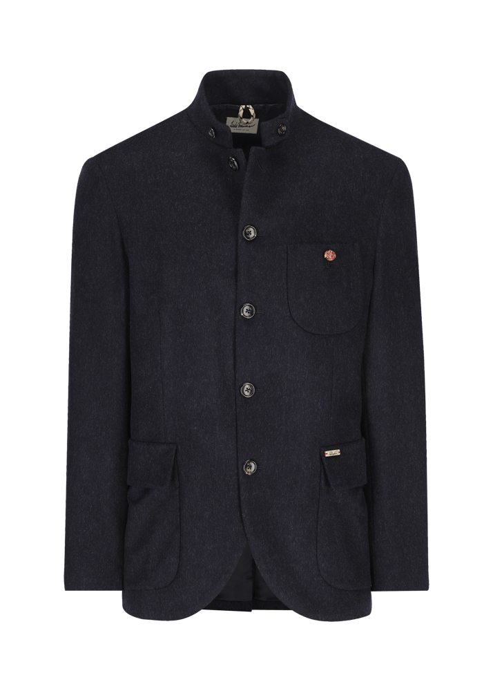 Luis Trenker Blazer in loden con colletto alla coreana Lusandro In Saldo