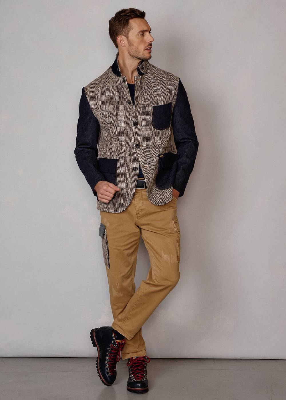 Luis Trenker Blazer realizzato in un mix di materiali Lurobert Negozi Online