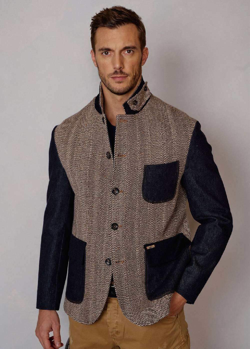 Luis Trenker Blazer realizzato in un mix di materiali Lurobert Negozi Online