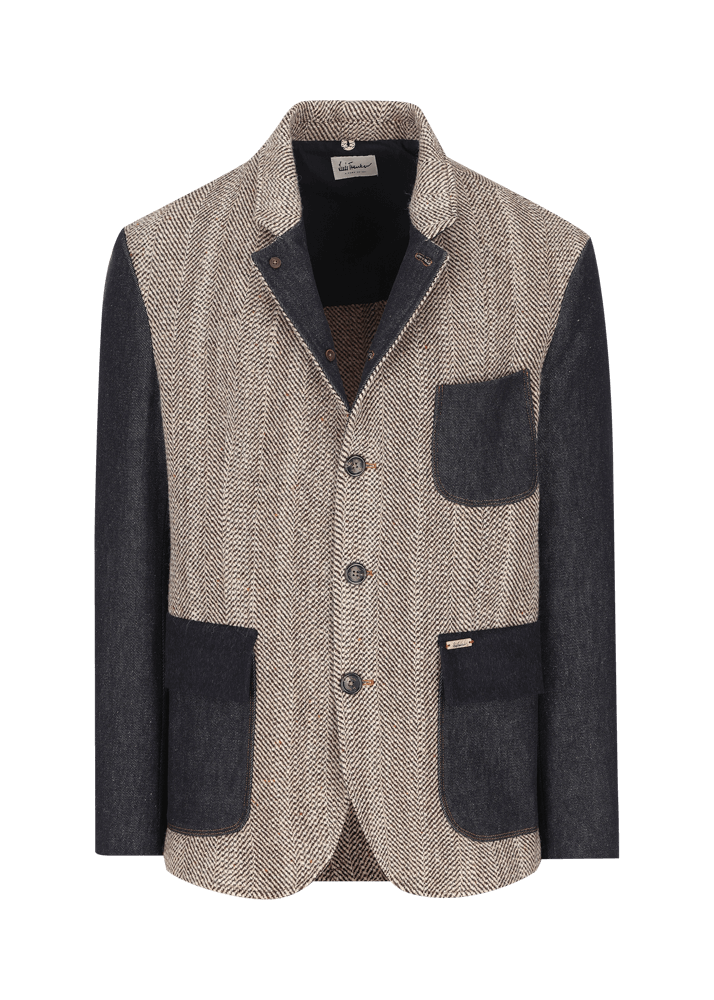 Luis Trenker Blazer realizzato in un mix di materiali Lurobert Negozi Online