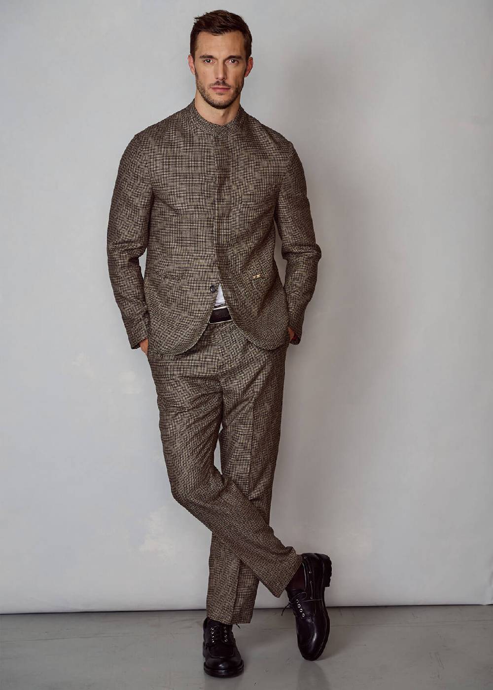 Luis Trenker Blazer con motivo pied-de-poule Lupatrick Consegna Veloce
