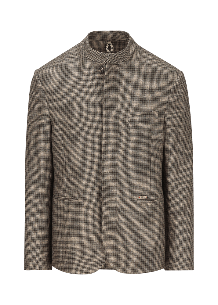 Luis Trenker Blazer con motivo pied-de-poule Lupatrick Consegna Veloce