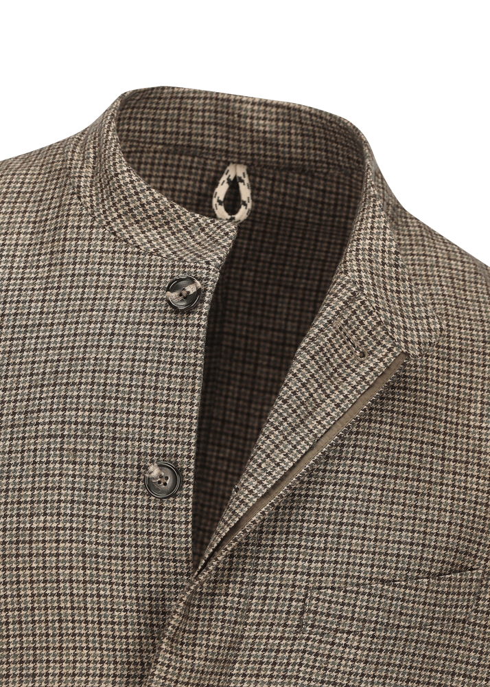 Luis Trenker Blazer con motivo pied-de-poule Lupatrick Consegna Veloce