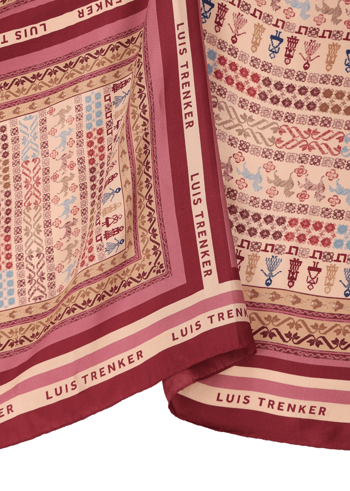 Luis Trenker Foulard in seta con stampa originale Lufrancara Novità
