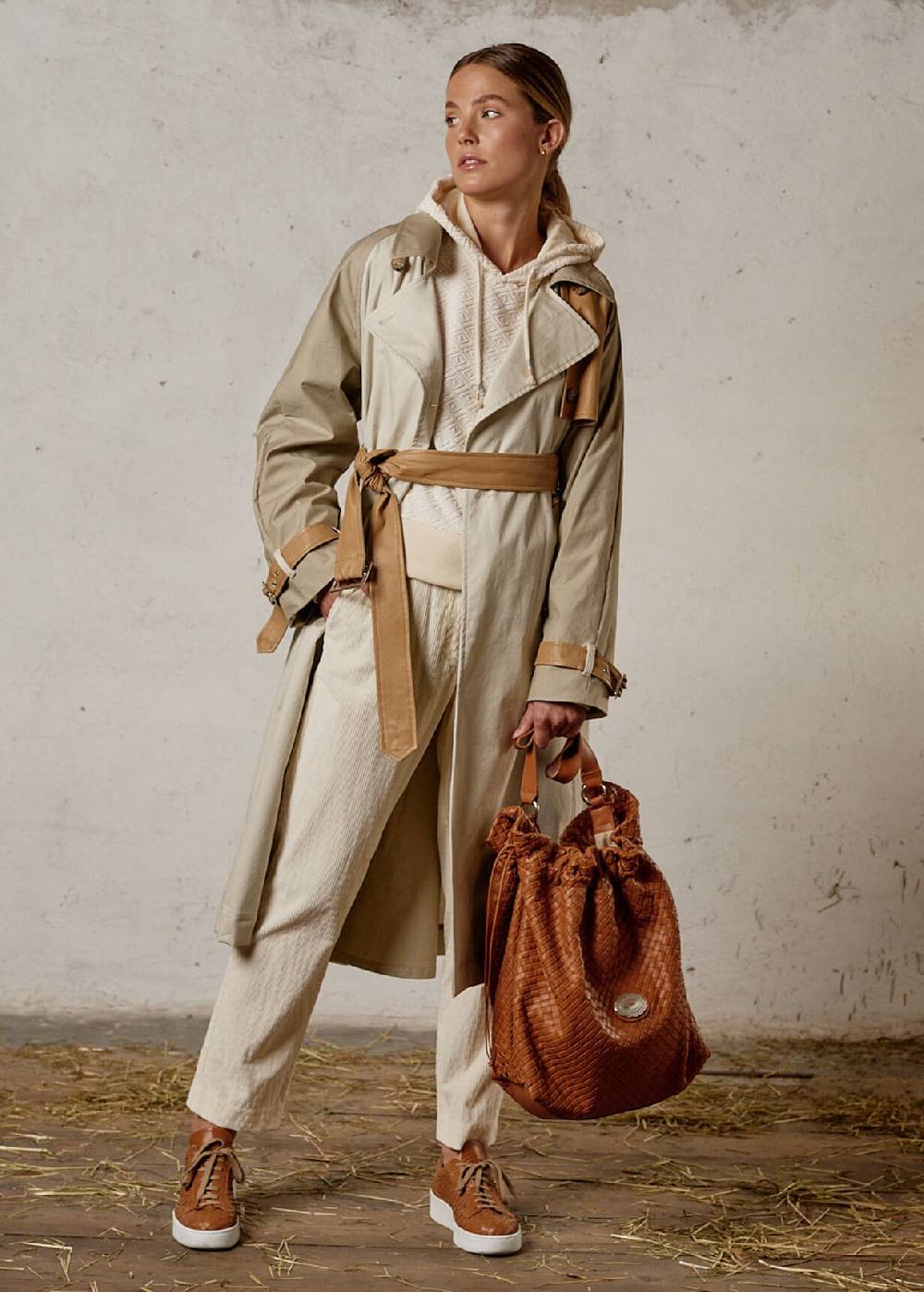 Luis Trenker Borsa a secchiello in pelle intrecciata Lusac Pezzi Unici