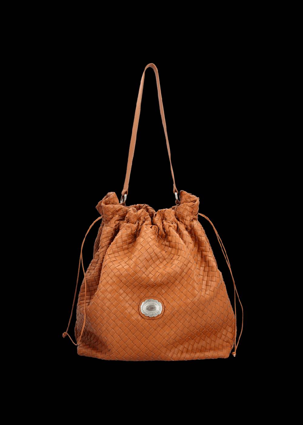 Luis Trenker Borsa a secchiello in pelle intrecciata Lusac Pezzi Unici