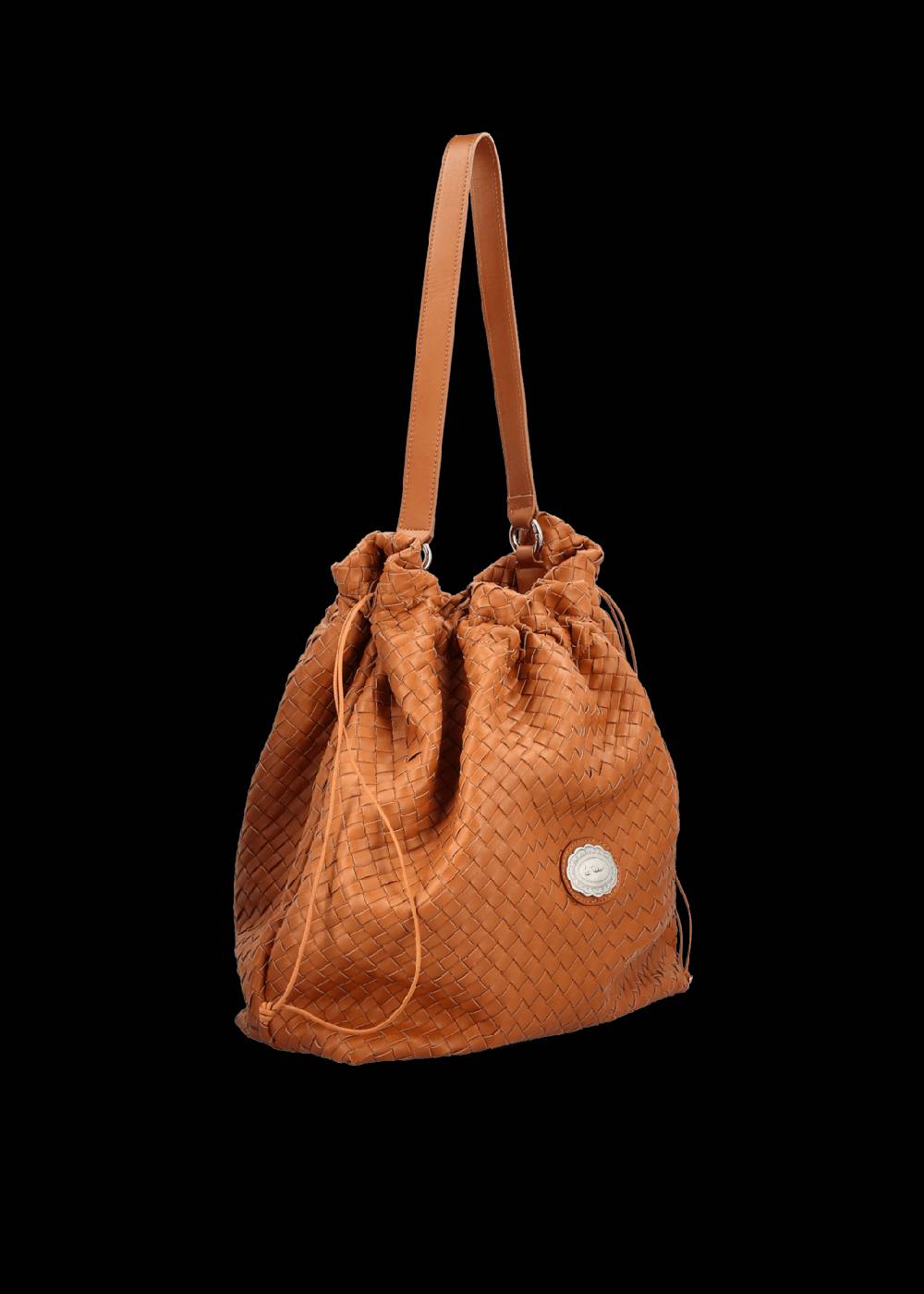 Luis Trenker Borsa a secchiello in pelle intrecciata Lusac Pezzi Unici