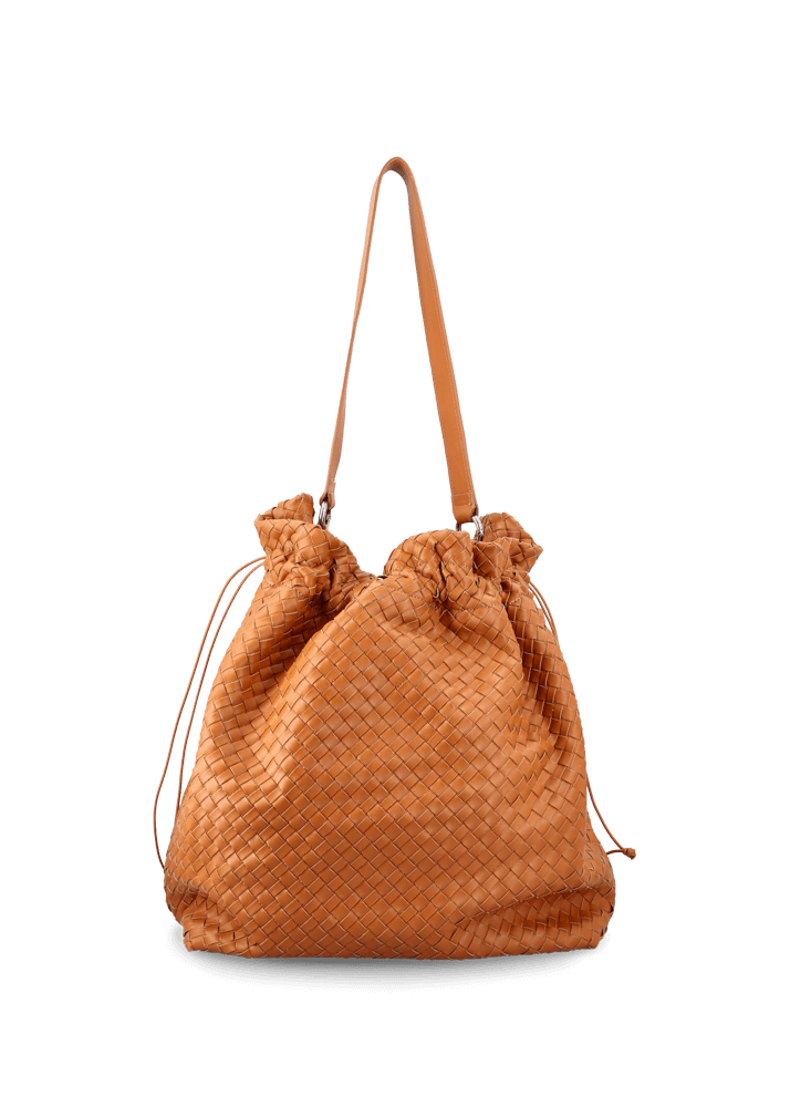Luis Trenker Borsa a secchiello in pelle intrecciata Lusac Pezzi Unici