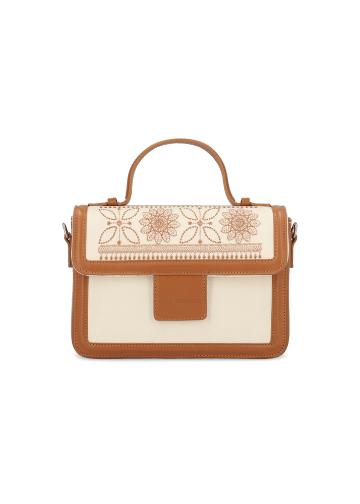 Luis Trenker Borsa a tracolla in tela e pelle modello Luviola Qualità Garantita
