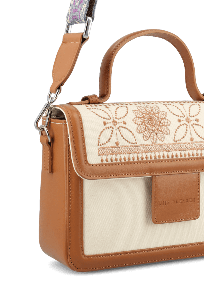 Luis Trenker Borsa a tracolla in tela e pelle modello Luviola Qualità Garantita