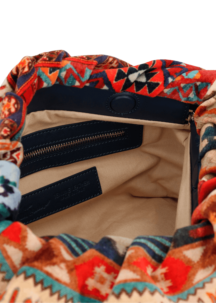 Luis Trenker Clutch in velluto modello Luposch Offerte