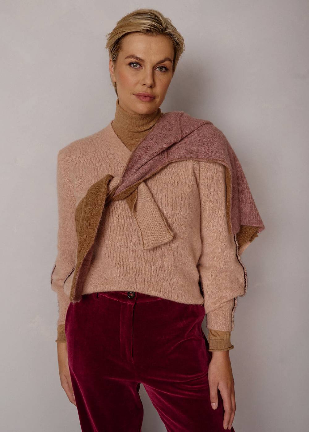 Luis Trenker Pullover lavorato a maglia con effetto color block Luwissal Sconti questo mese