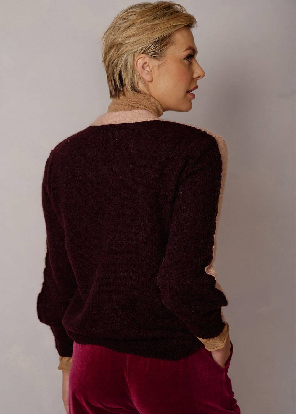 Luis Trenker Pullover lavorato a maglia con effetto color block Luwissal Sconti questo mese